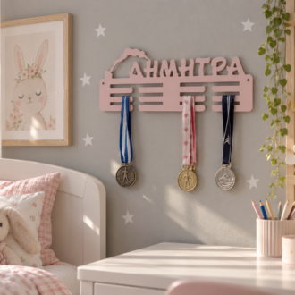ΚΡΕΜΑΣΤΡΑ ΜΕΤΑΛΛΙΩΝ ΜΕ ΟΝΟΜΑ ΣΕ ΧΡΩΜΑ DUSTY PINK