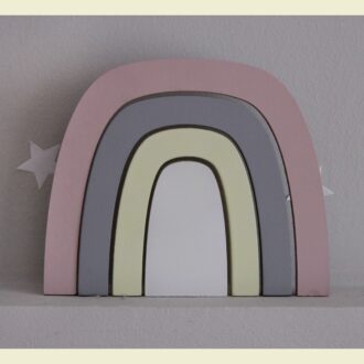 ΞΥΛΙΝΟ ΔΙΑΚΟΣΜΗΤΙΚΟ ΣΧΕΔΙΟ ΟΥΡΑΝΙΟ ΤΟΞΟ DUSTY PINK/ΓΚΡΙ