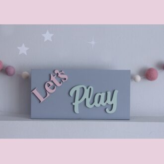 ΞΥΛΙΝΟ ΠΛΑΙΣΙΟ LET'S PLAY ΡΟΖ