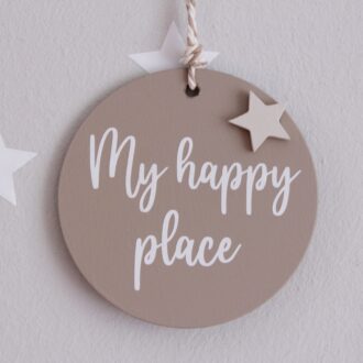 ΞΥΛΙΝΟ ΚΡΕΜΑΣΤΟ "MY HAPPY PLACE"
