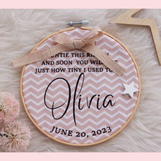 ΑΝΑΜΝΗΣΤΙΚΟ ΓΕΝΝΗΣΗΣ ΣΕ ΤΕΛΑΡΟ ΚΕΝΤΗΜΑΤΟΣ CHEVRON / DUSTY PINK