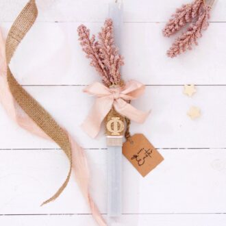 ΧΕΙΡΟΠΟΙΗΤΗ ΛΑΜΠΑΔΑ ΜΕ ΛΟΥΛΟΥΔΙ DUSTY PINK